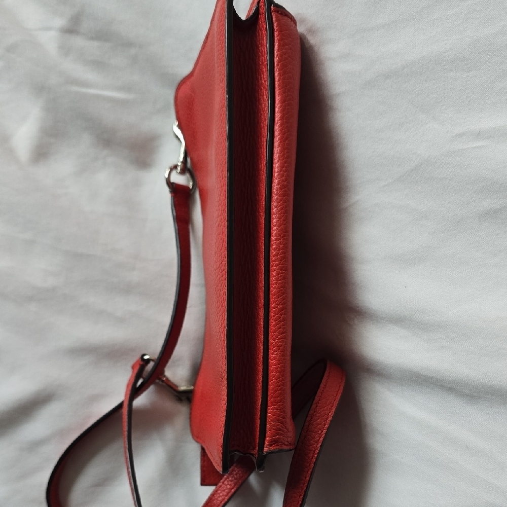 Coach Red Leather Pop Up Messenger Clutch Crossbody Bag 64798 - Picture 7 of 8